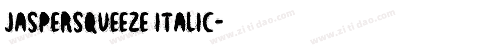 JasperSqueeze Italic字体转换